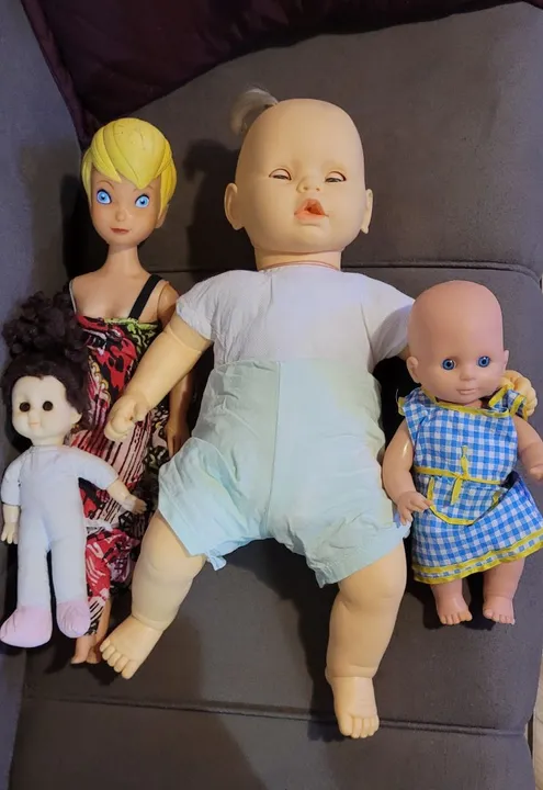Lote 4 Bonecas para brincar! Meu bebezão da estrela tinker bell fada sininho