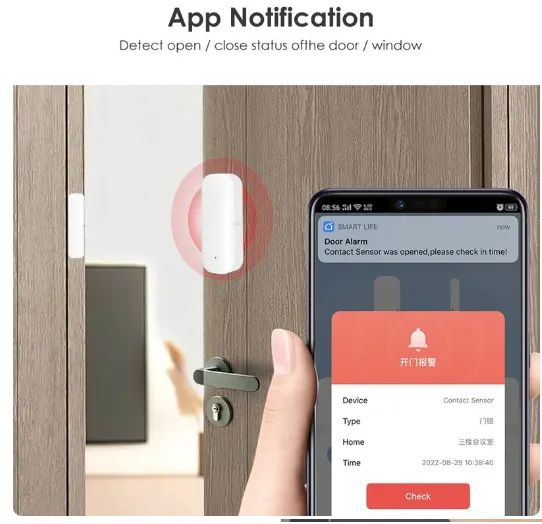 Sensor de portas Smart, compatível com Alexa - Foto 4