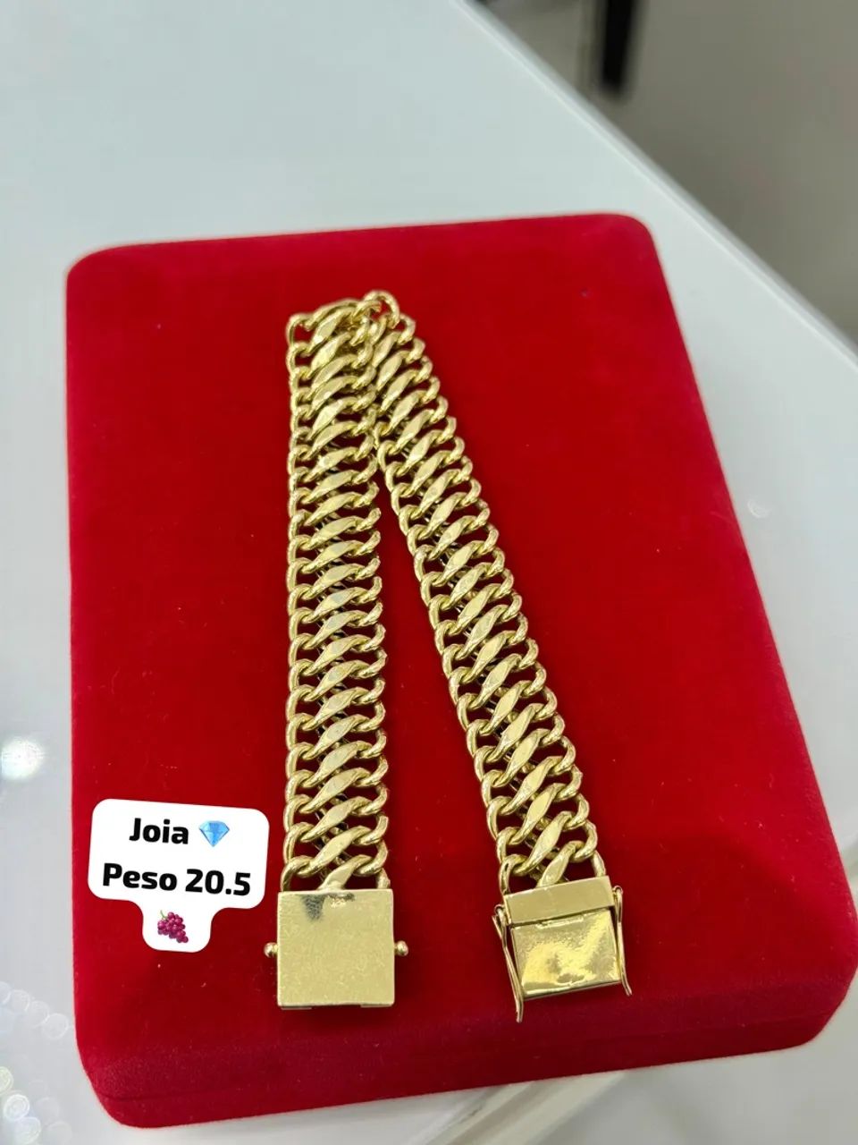 Pulseira de ouro 18k 20.5g Lacraia Nova