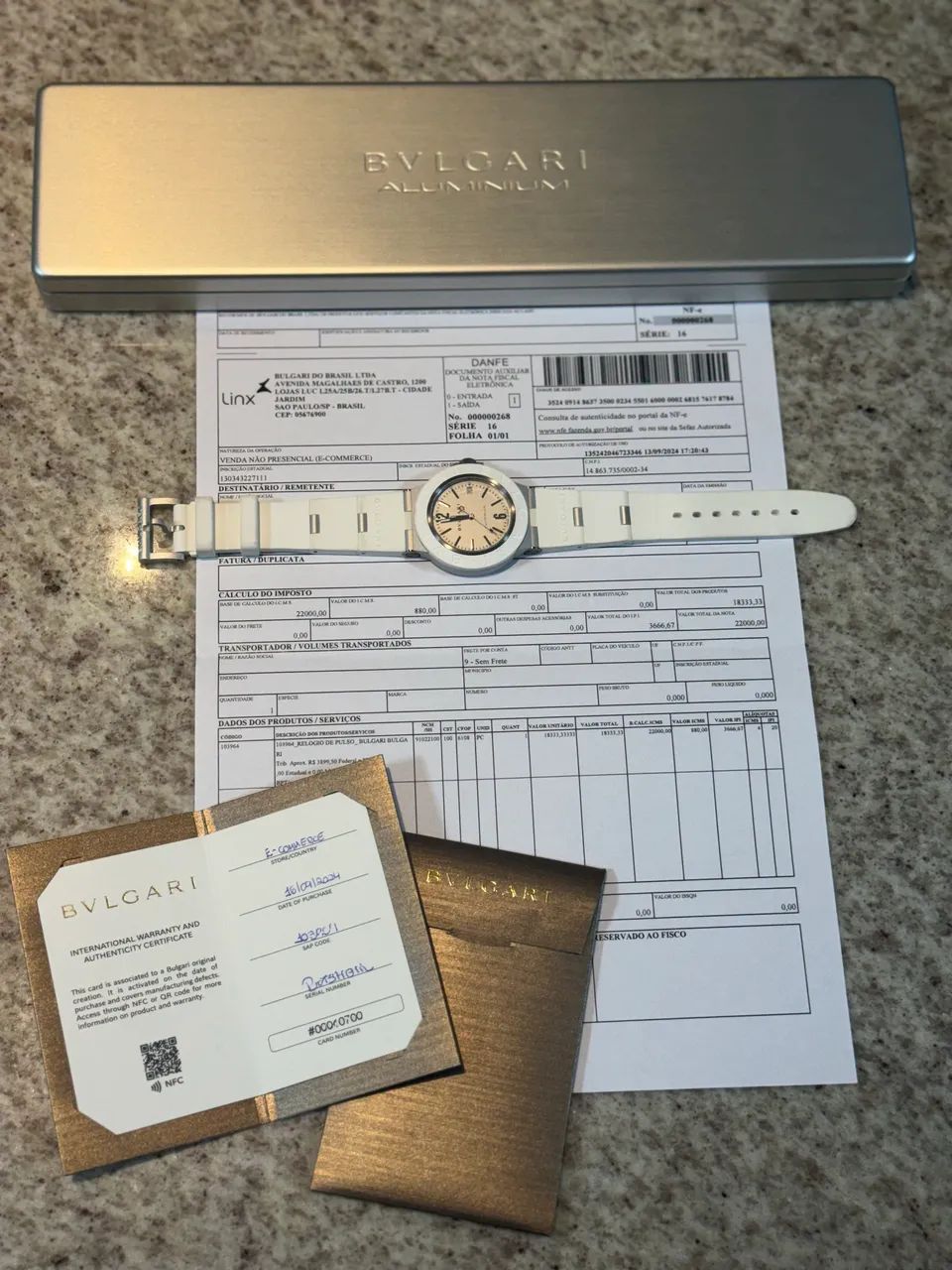 Relógio Bvlgari Aluminium 40mm automático - Branco / Edição limitada - Foto 3