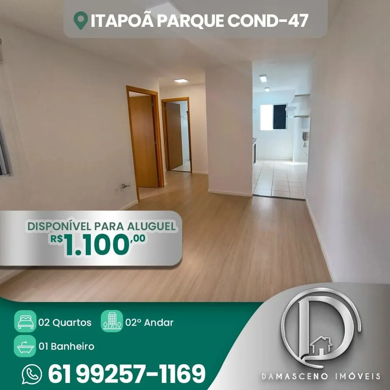 Apartamento para Locação em Brasília, Itapoã Parque (Itapoã), 2 dormitórios, 1 banheiro, 1