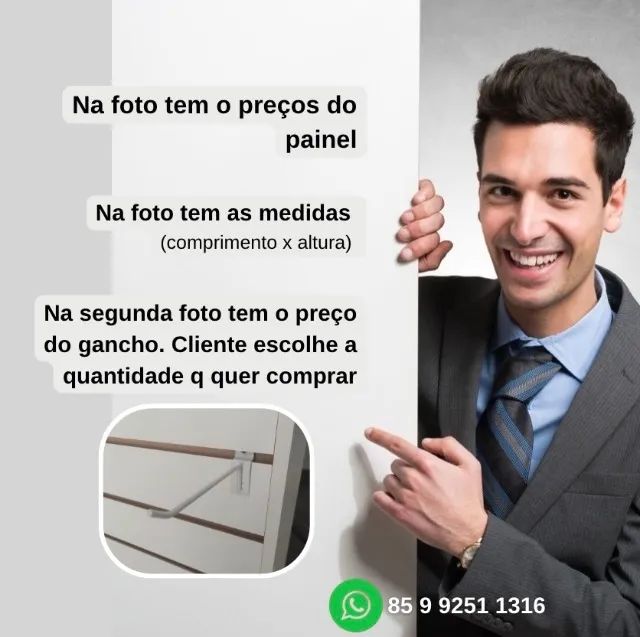 Estante 1 metro expositor MDF Canaletado novo - Foto 4