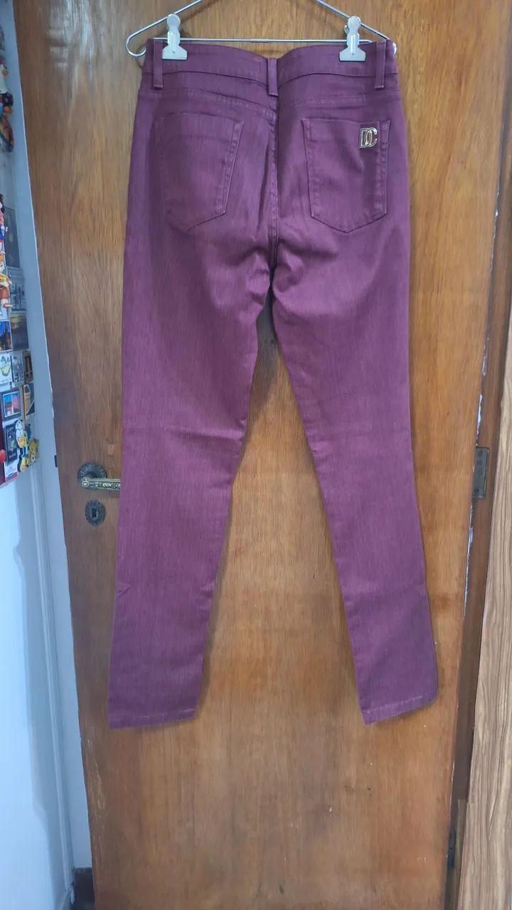 Calça Jeans Feminina Vinho - Foto 3