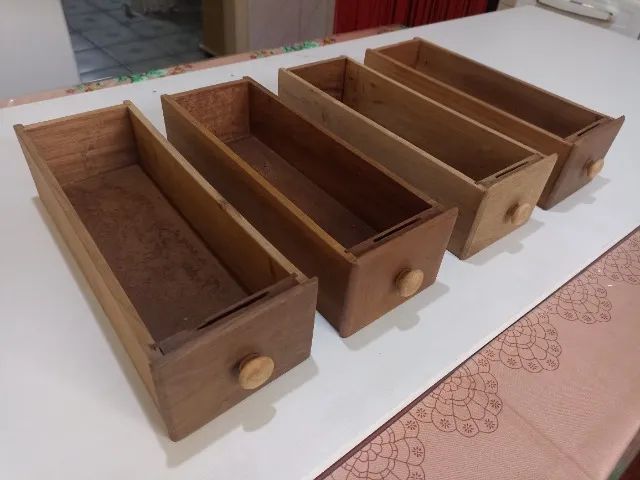 Gavetas Originais do Gabinete da Singer Antiga "Pretinha" ( Ler a descrição por favor ) - Foto 4