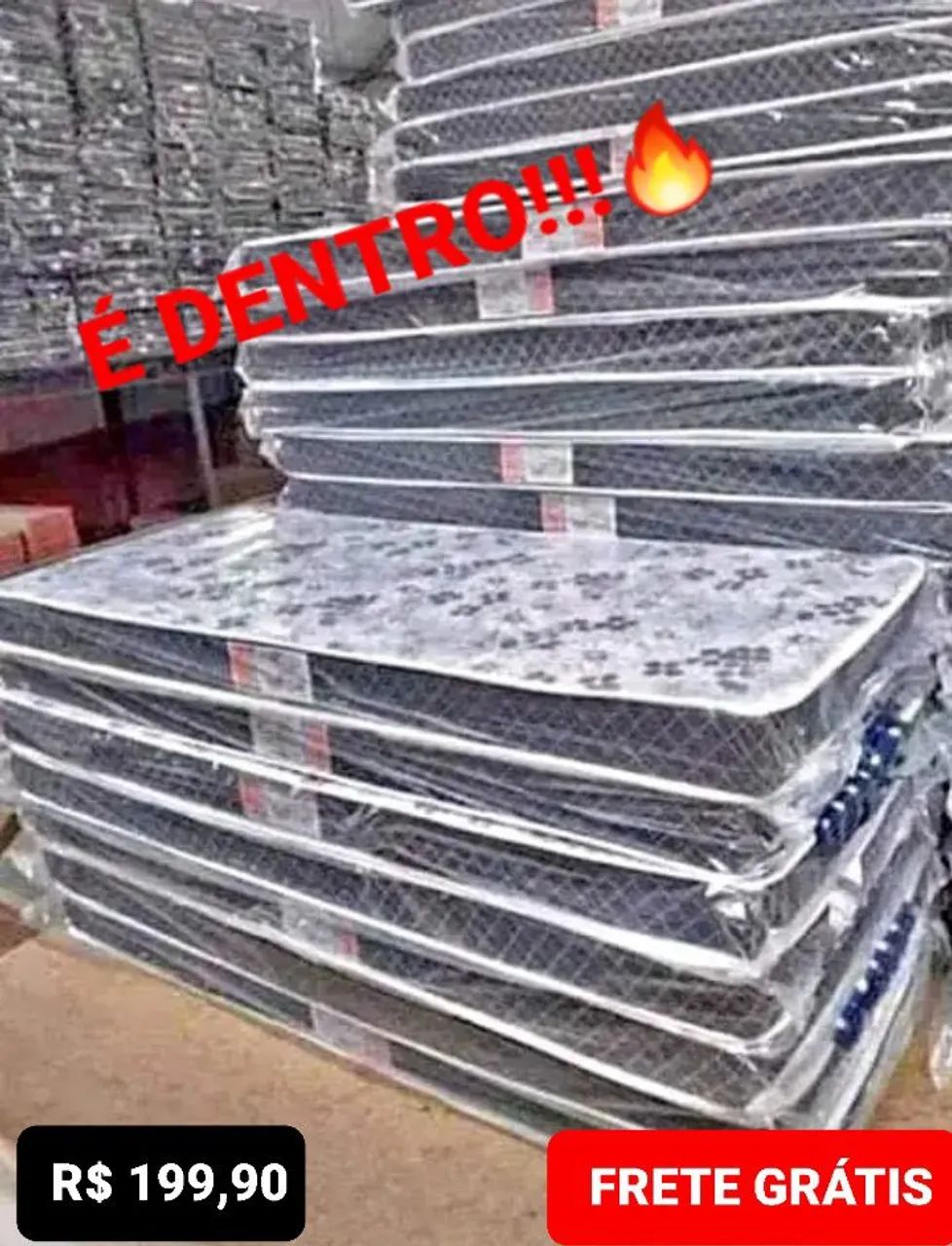 Colchão Solteiro por R$ 199 com FRETE GRÁTIS: É DENTRO!!!