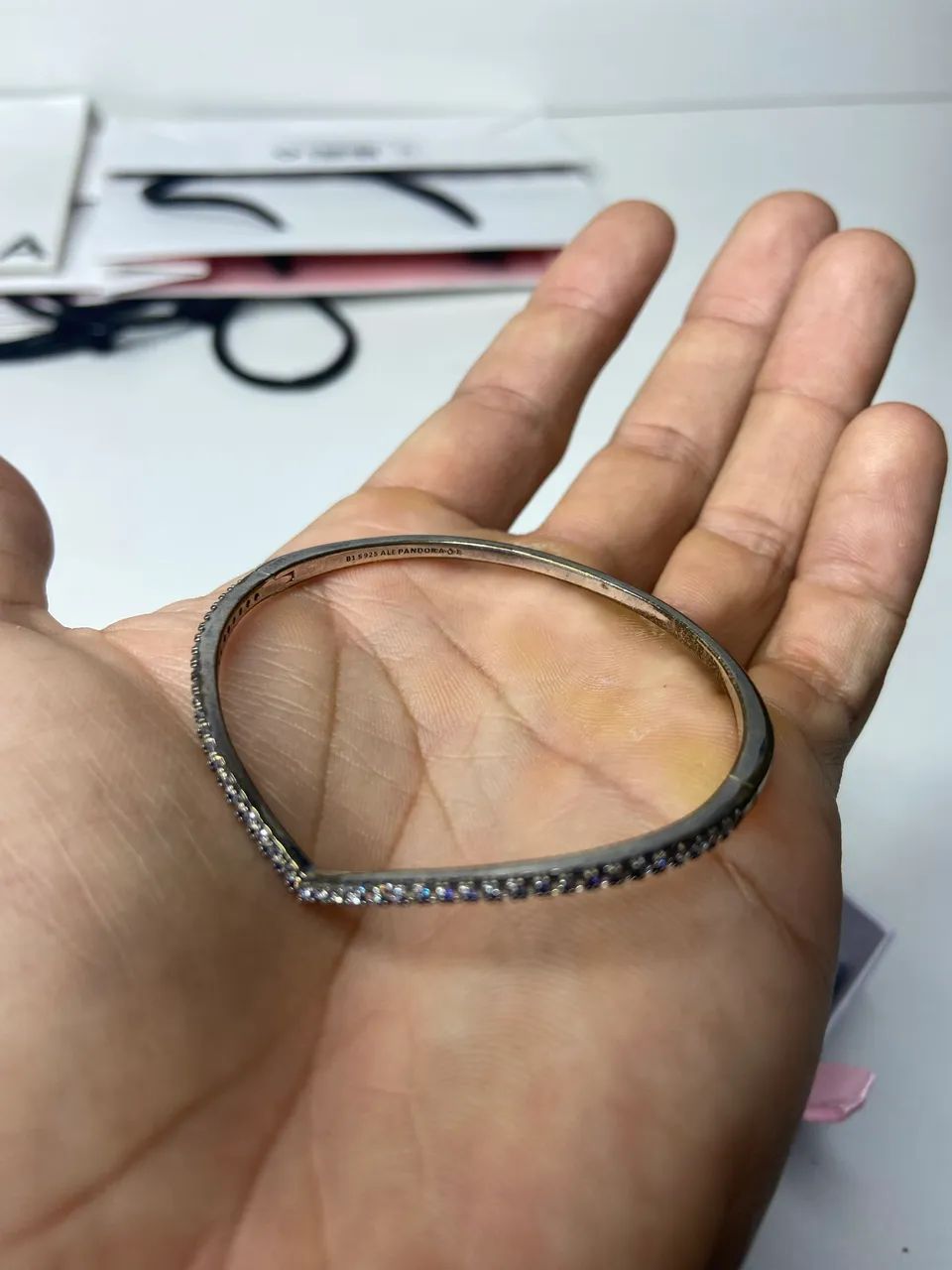 Bracelete Pandora chevron rígida  - Foto 3