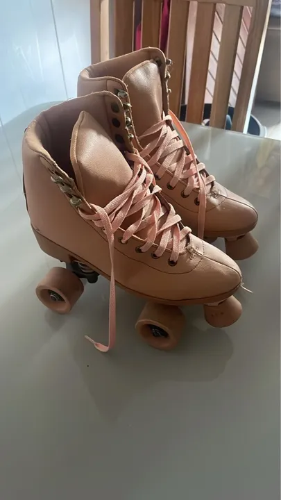 Patins Rosa 4 rodas - Tamanho 36