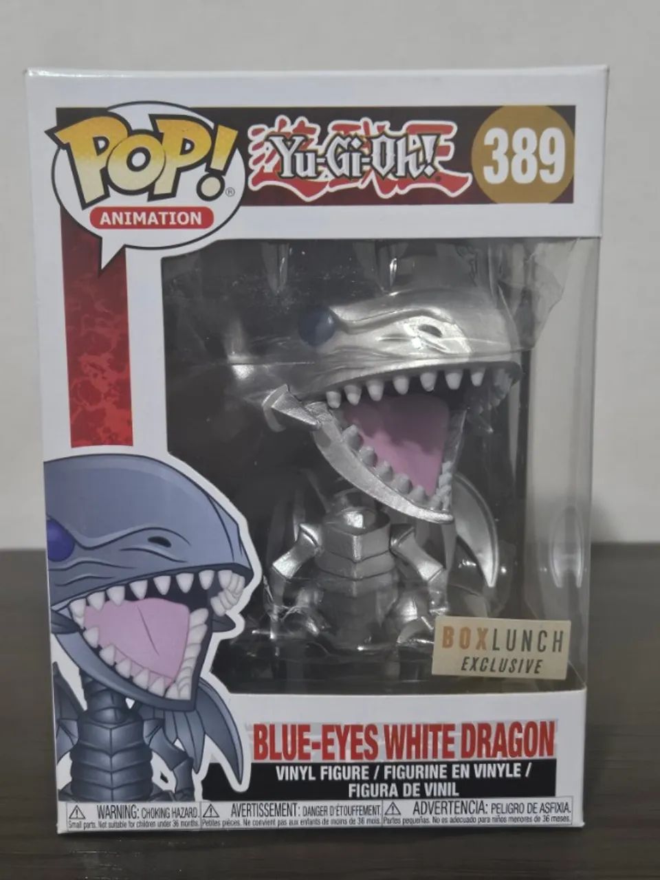 Funko Pop Blue- Eyes White Dragon 389 Metálico (Silver) / Prata