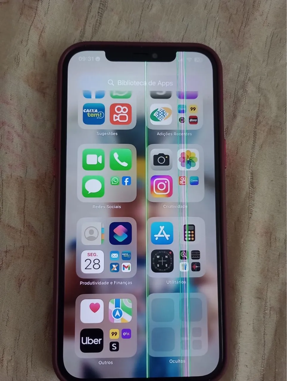 iPhone 12 Pro Max 128 gb só pega no viva voz defeito a mostra