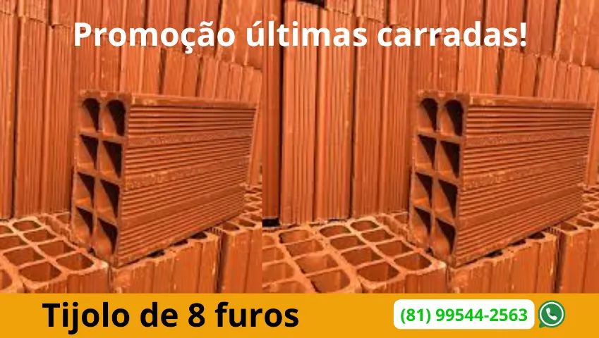 ? Tijolos de 8 Furos com Qualidade e Melhor Preço - Peça Já o Seu!