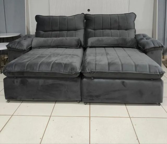 Sofá Retrátil e Reclinável Van Gogh 2,30m D33 Soft CONFORTO E QUALIDADE!