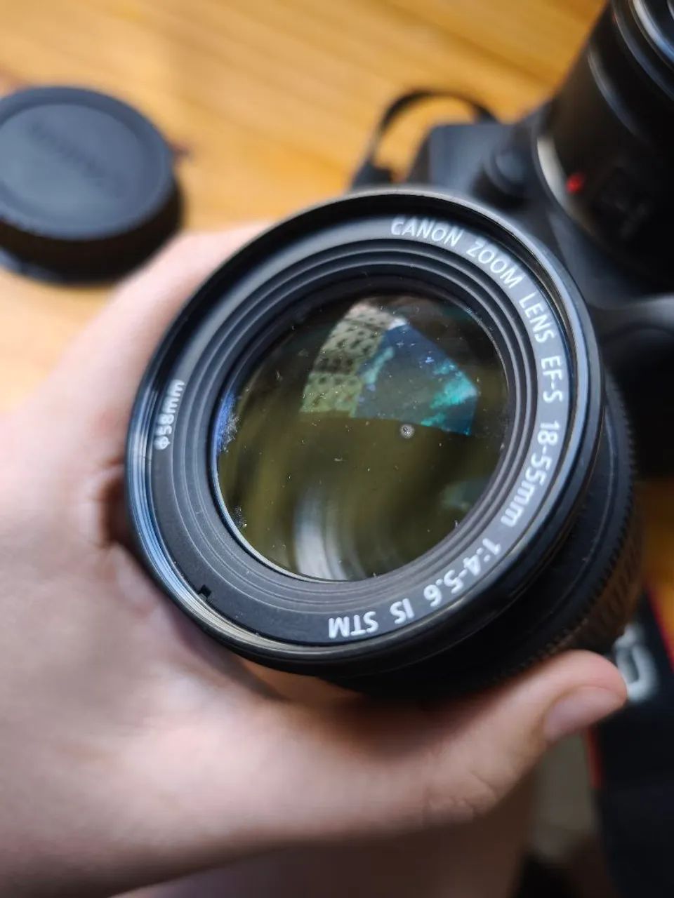 Câmera Canon EOS Rebel T7i + lentes 50mm e 18-55mm - Foto 4