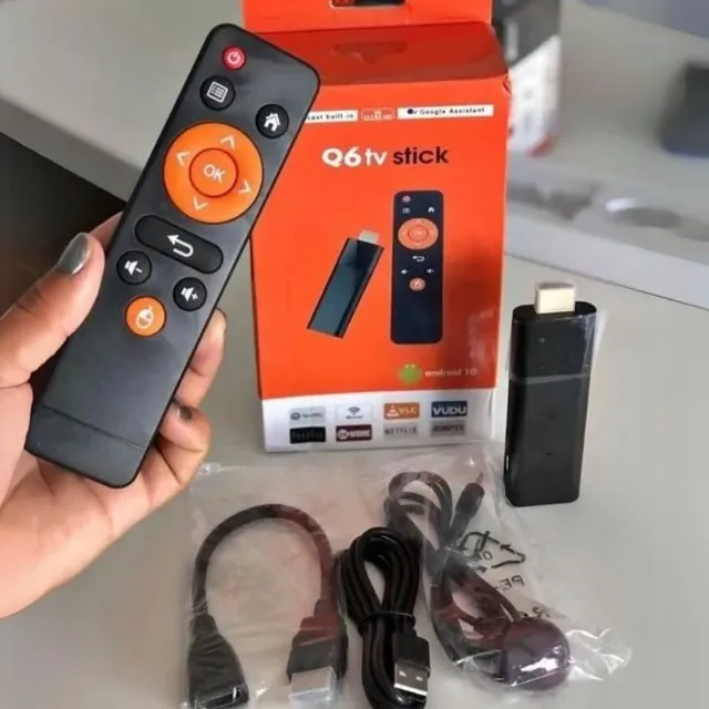 Lacrado Tv Stick Q6 Android 10 1Gb/2Gb 8Gb/16gb Confira descrição