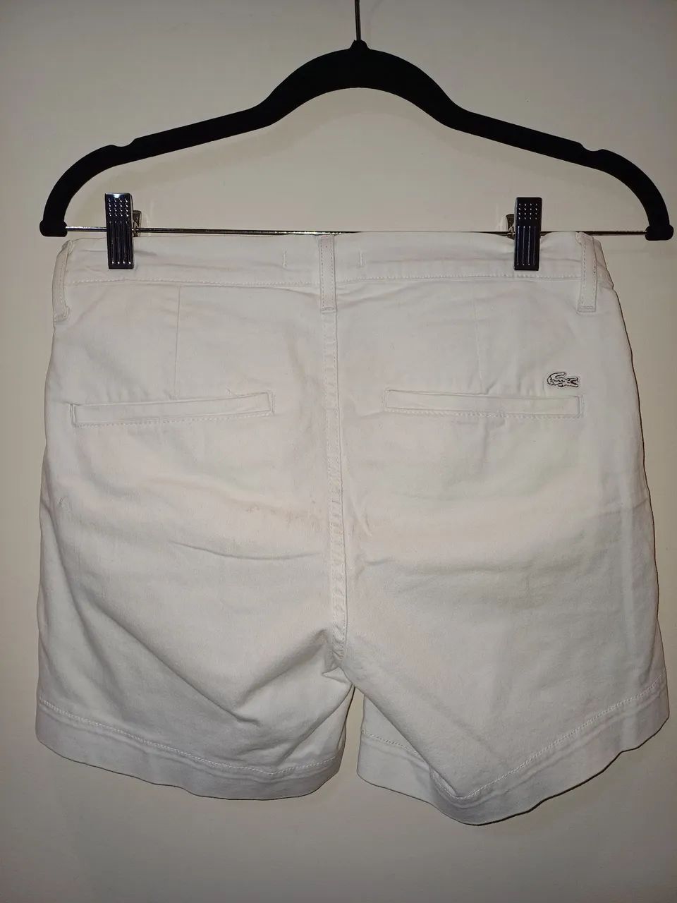 Shorts feminino juvenil Lacoste original branco, tam.34. - Foto 2