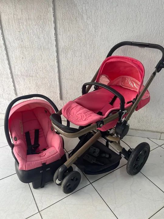 Carrinho + bebê conforto + base , deita frente e costas quinnny buzz  - Foto 4