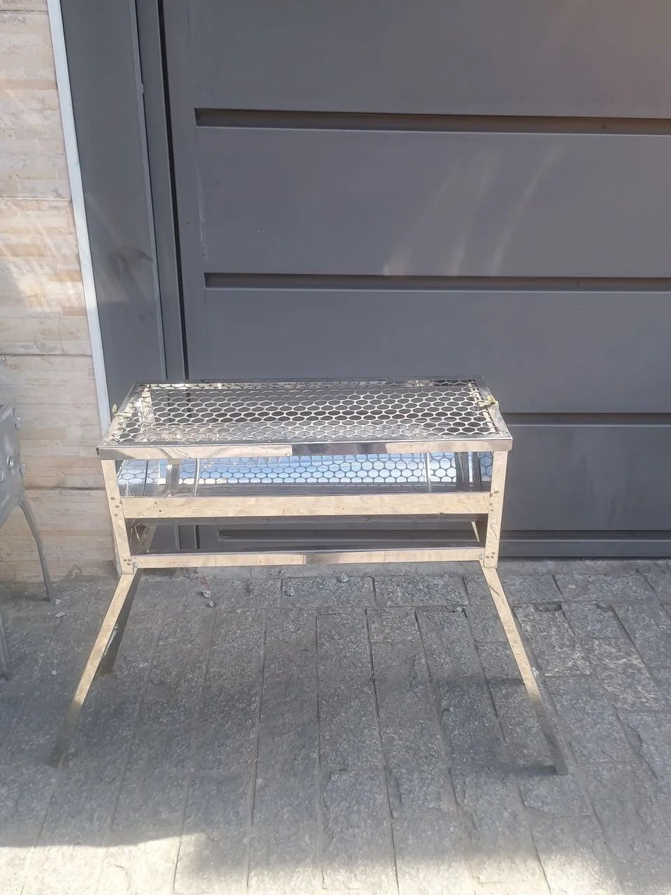 Churrasqueira portátil de aço inox - Foto 3