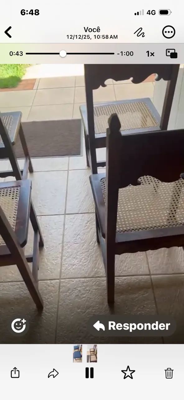  6 Cadeiras de jacarandá em ótimo  estsdo - Foto 3