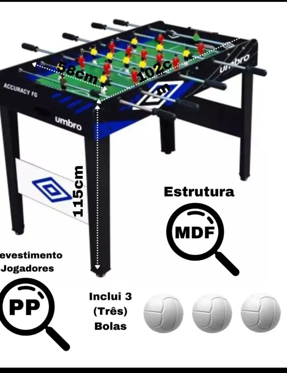 Promoção: Mesas de Totó / Pebolim. Infantil e Adulto. Entrega no DF em 24h. - Foto 4