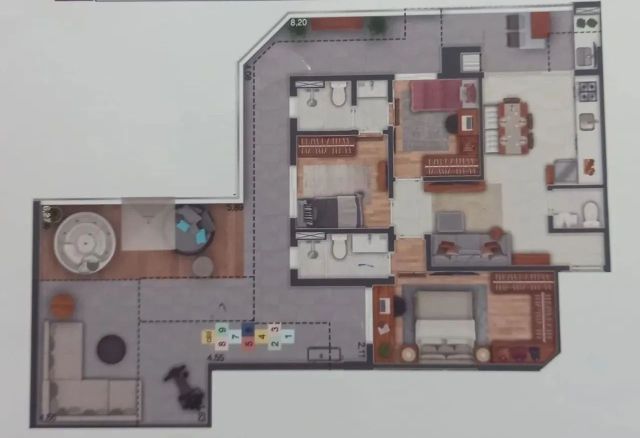 Wonder Cidade Jardim sjc 143.08m2  com SPA - Foto 14