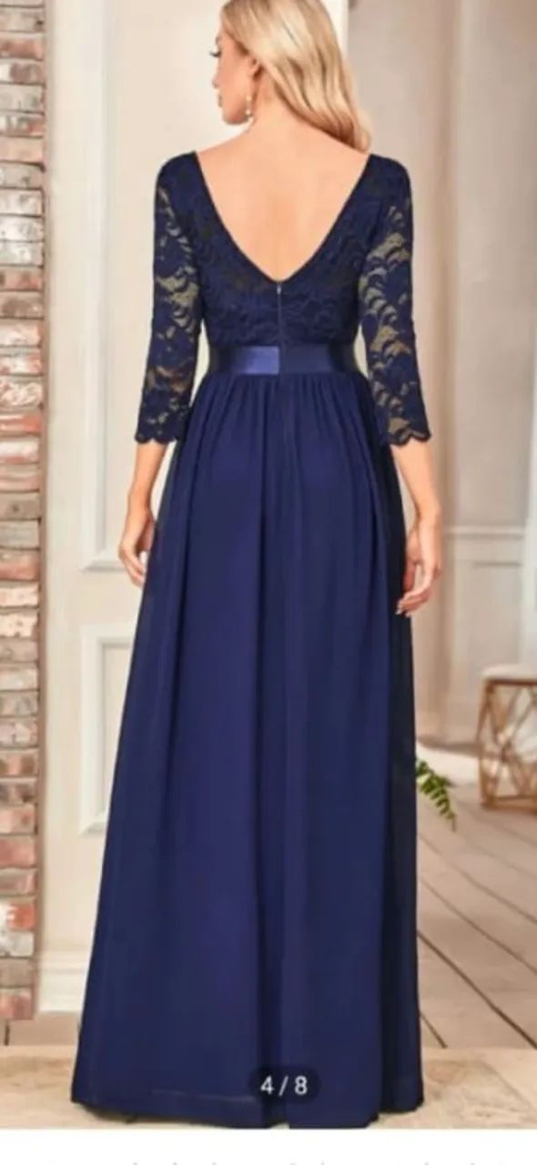 Vestido azul marinho tam P - Foto 2