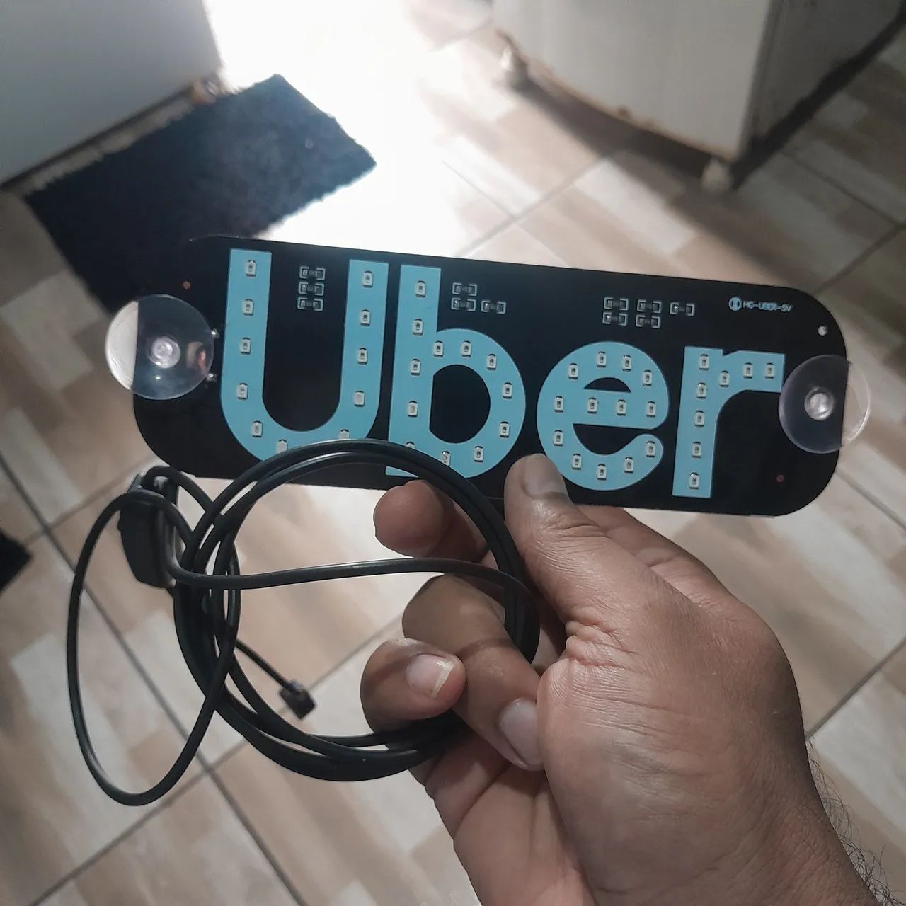Placa LED Uber para carro - semi novo 
