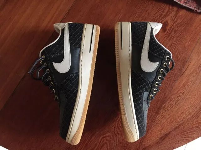 Nike Air Forcer 1 - Black Bone Gun - Black Checkered - Foto 3