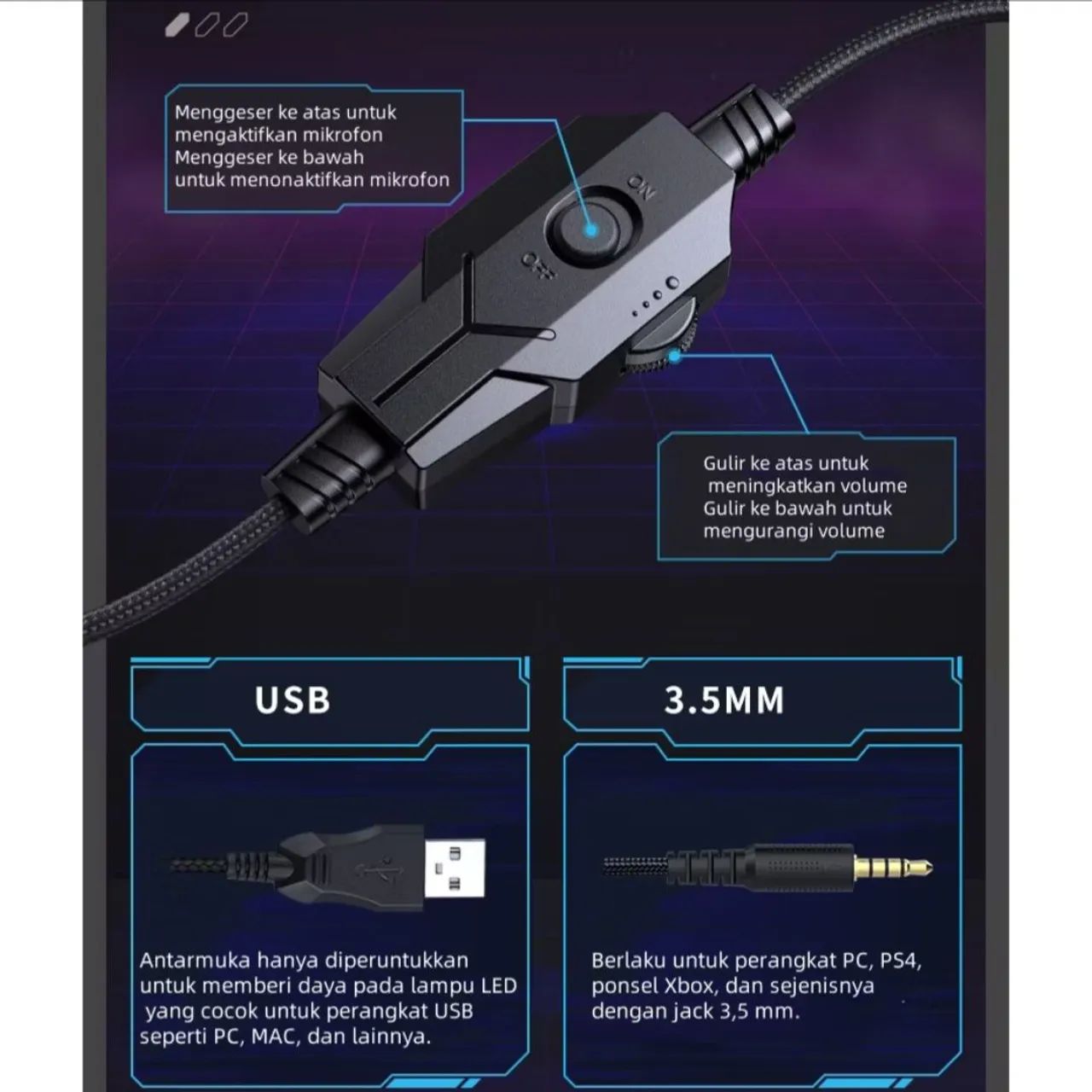 Headset Onikuma X31 RGB - Foto 2