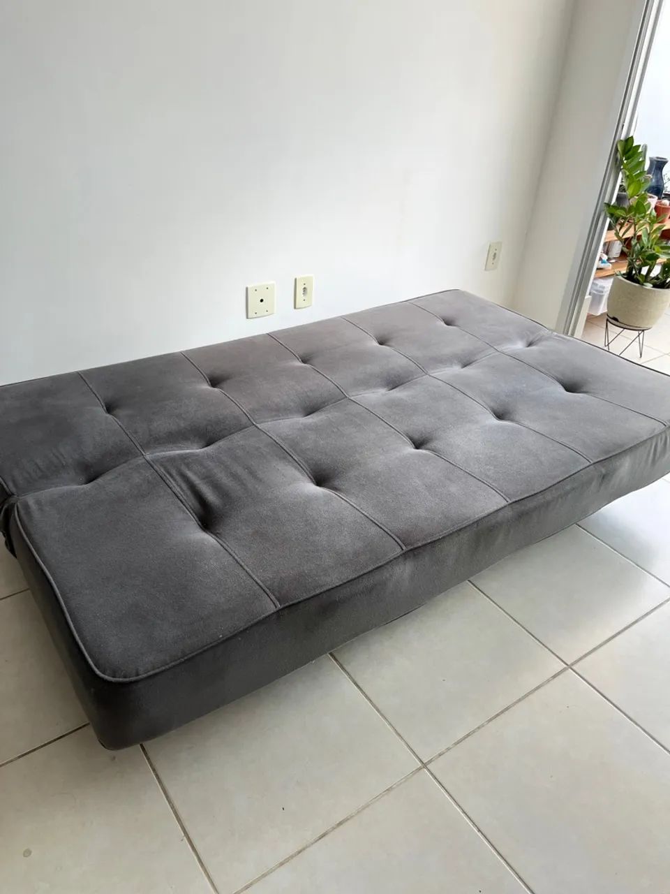 Sofá-cama Cinza Tok&Stok - Foto 4