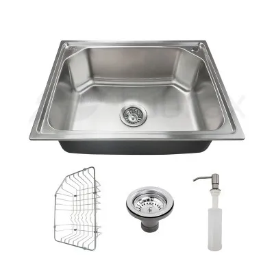 Cuba 60x45 Gourmet de Cozinha em Aço Inox 304 c/ Acessórios