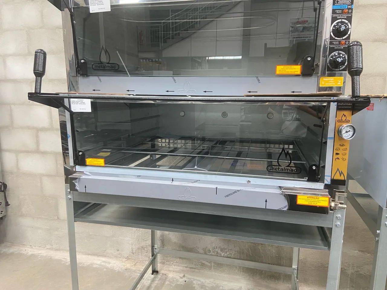 FORNO GUILHOTINA A GÁS 1 CÂMARA 95X95 FR/LAT - METALMAQ  - Foto 3