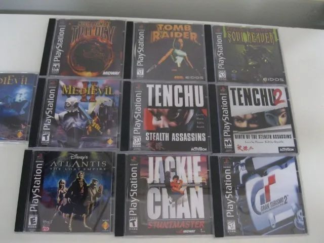 Jogos de ps1 com estojo de CD genericos