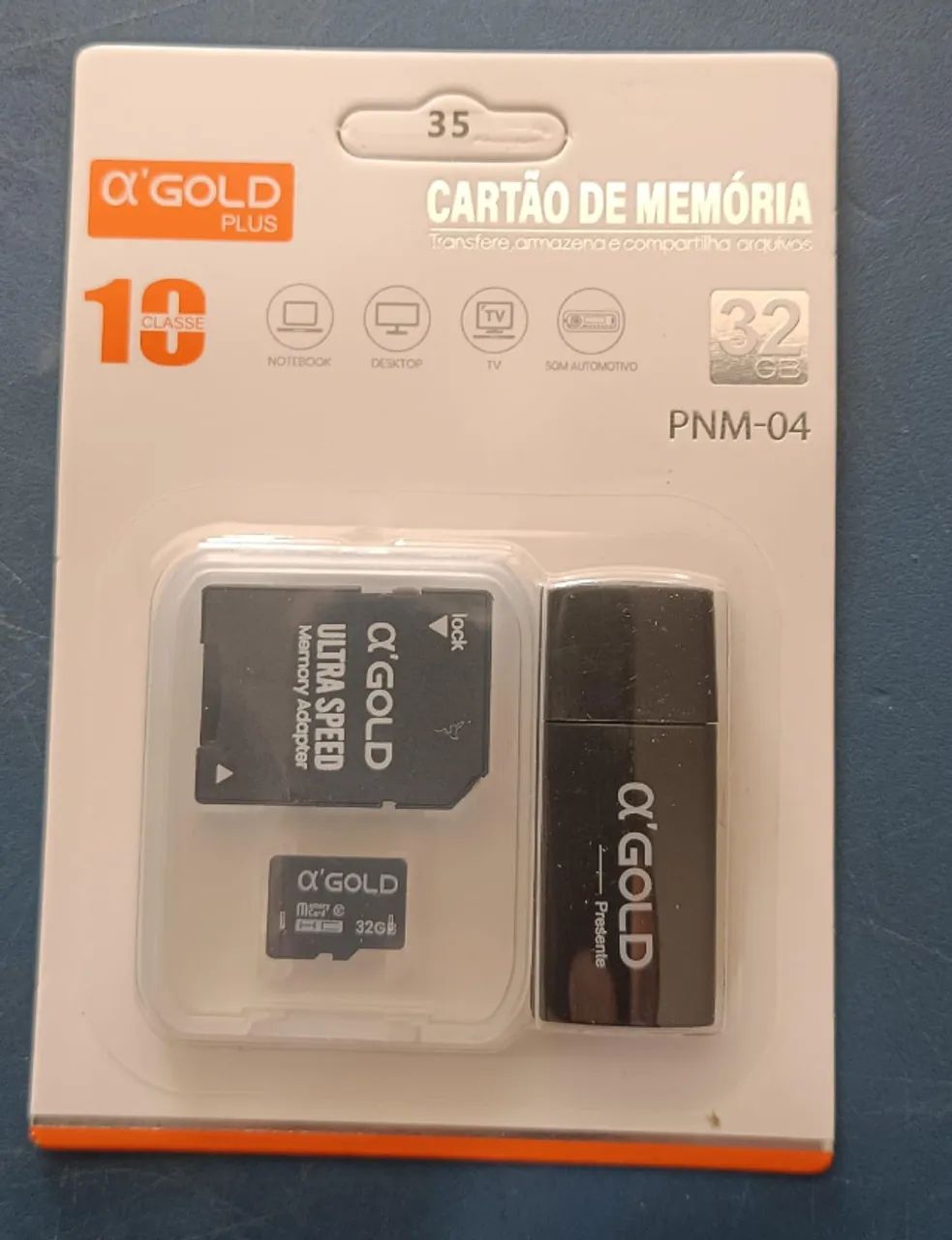 CARTÃO DE MEMÓRIA A'GOLD PLUS 32GB