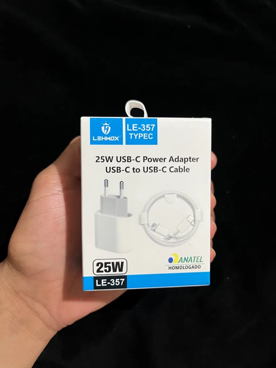 Carregador 25W USB-C LEHMOX + Cabo USB-C