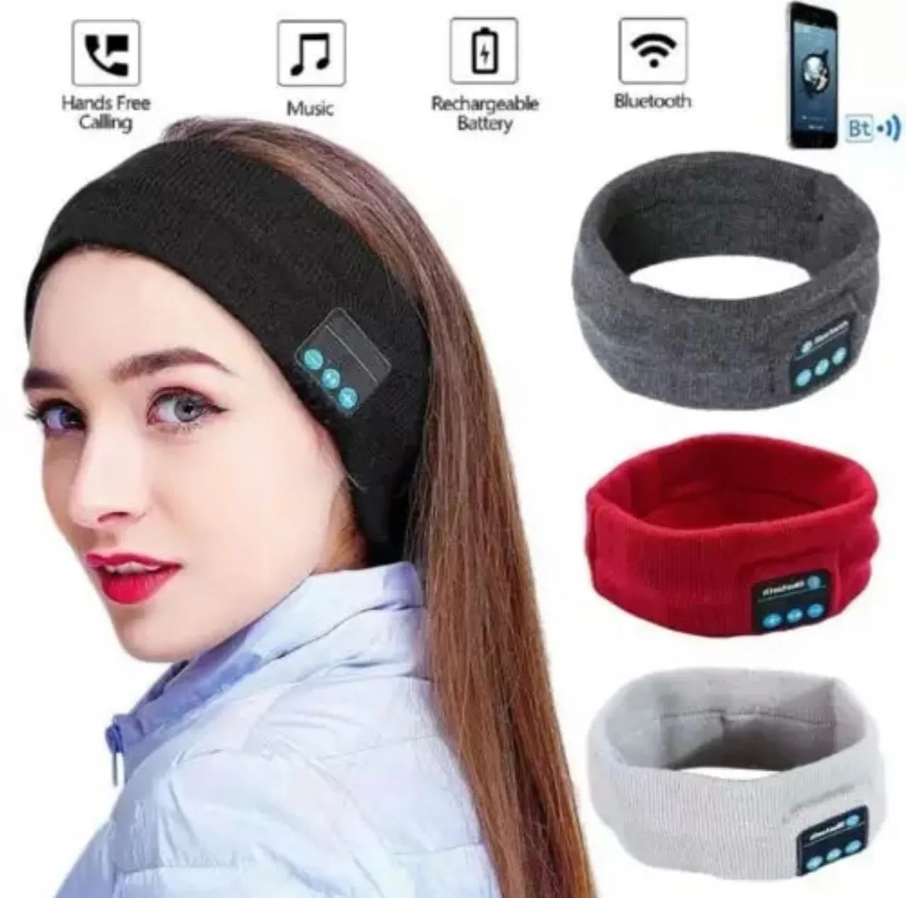 Touca Faixa Esportiva c Fone Bluetooth  - Foto 3