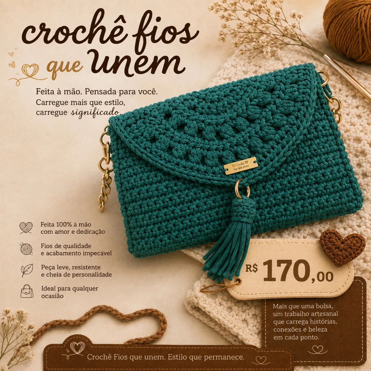 Bolsas de crochê  - Foto 2