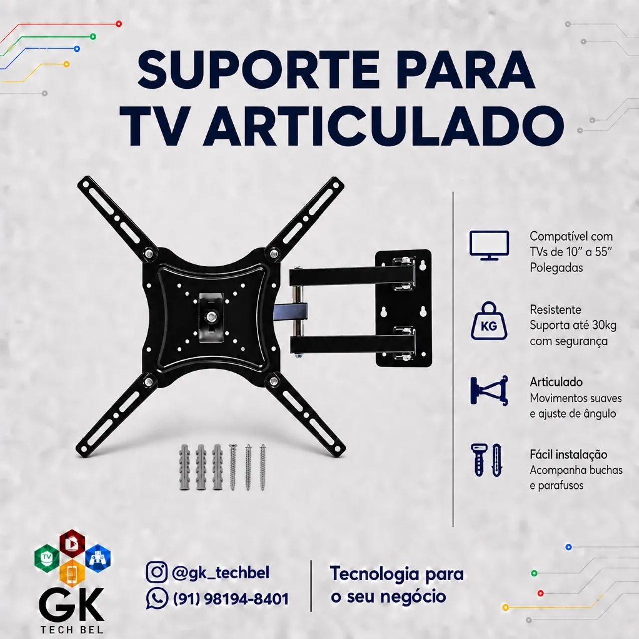Suporte de Tv até 55 Polegadas (entrega gratis)