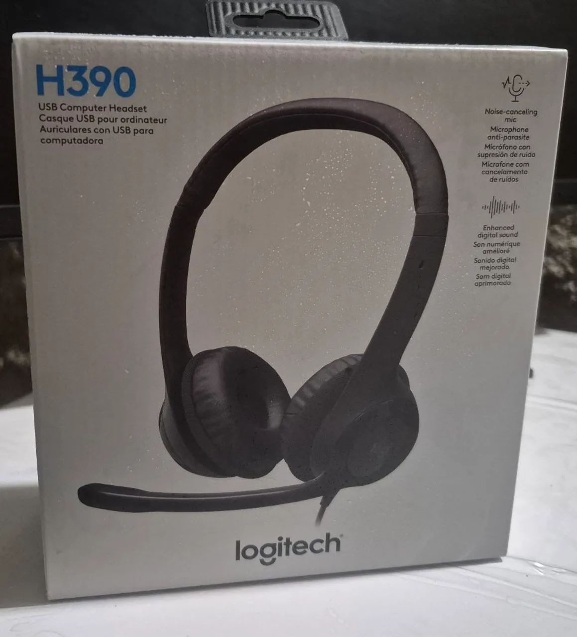 Headset H390 Logitech com fio e microfone NOVO