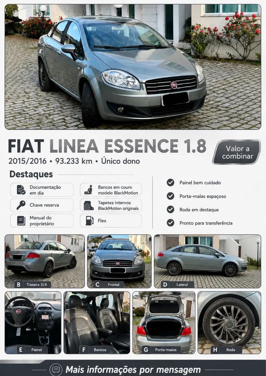 Fiat Linea Absolute 1.9/1.8 Flex Dualogic 4P 2016