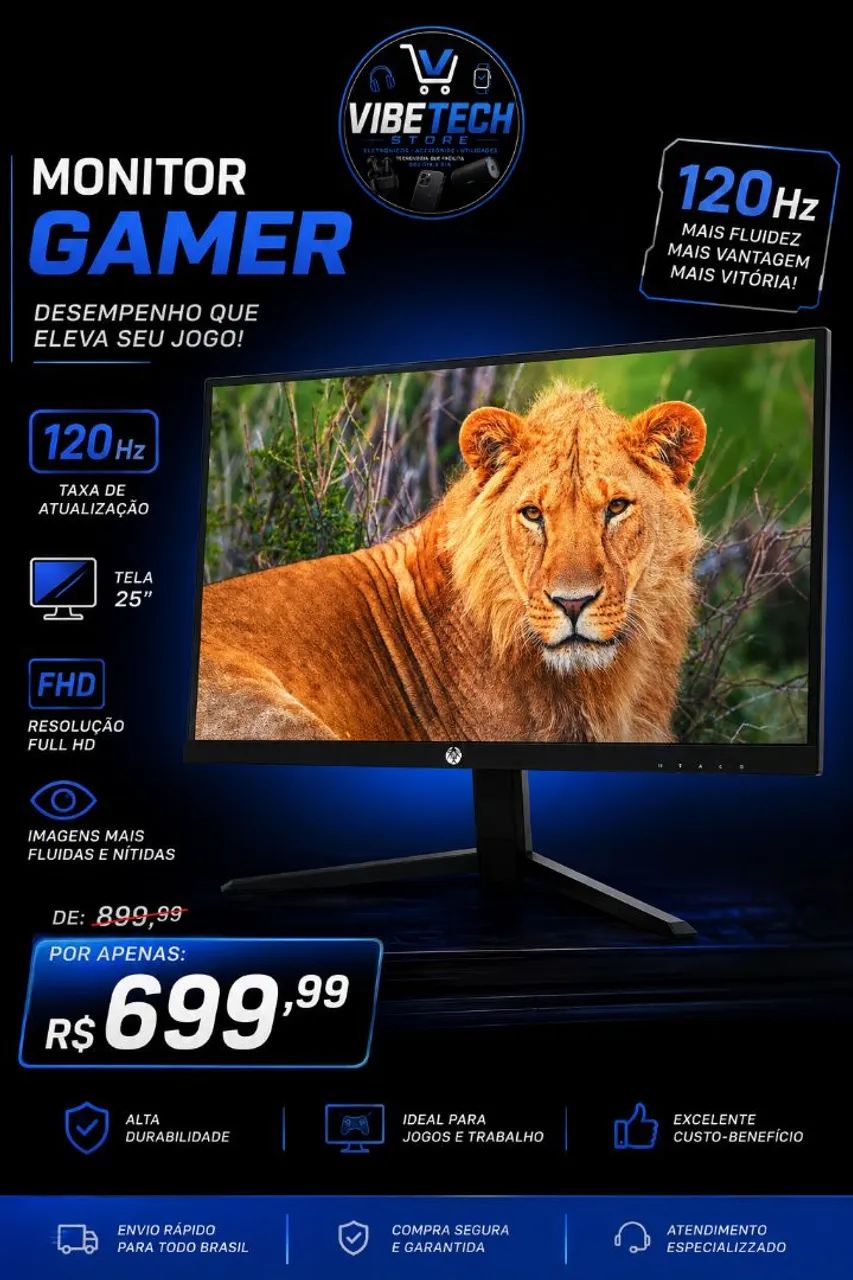 Monitor 25" 120 hz