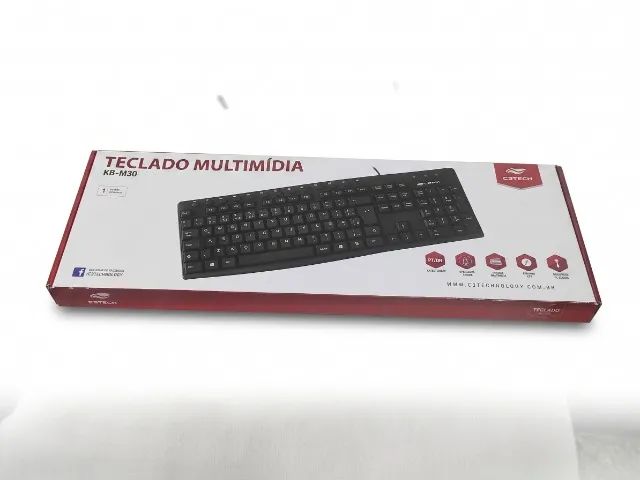 Teclado Multimidia C3tech Kb-m30bk Resistente A Agua Usb Abnt2 Preto - Foto 2