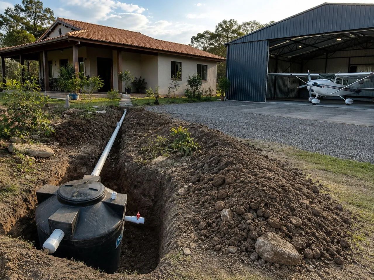 ESCAVAÇÃO E INSTALAÇÃO DE FOSSA SÉPTICA E BIODIGESTORES 