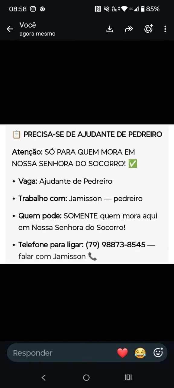 Preciso de ajudante