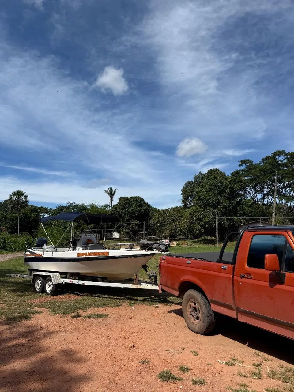 Lancha 90hp excelente pra lagoas e rios rasos. - Foto 3