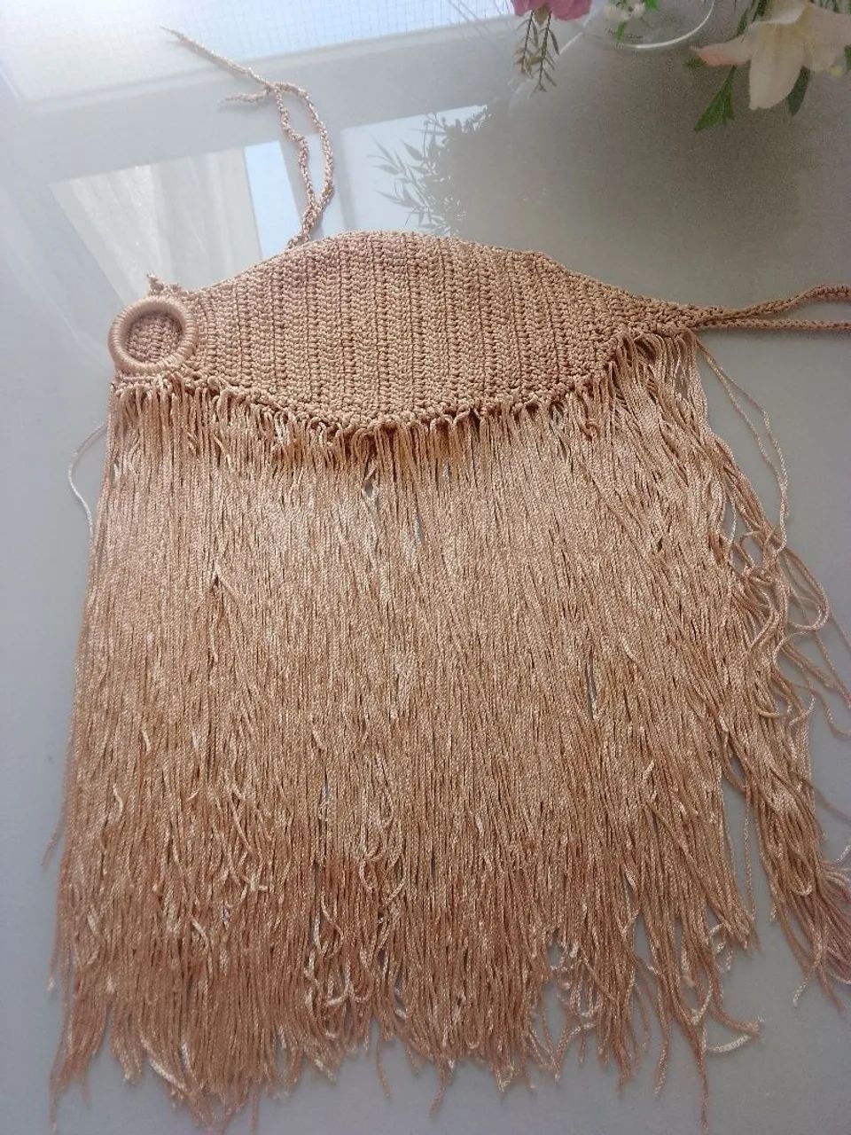 Top com franja crochê  - Foto 2