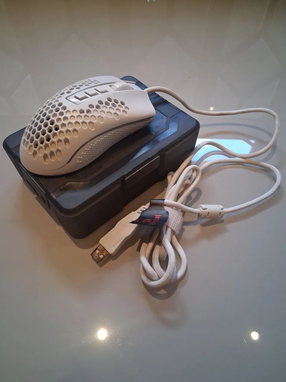 MOUSE REDRAGON STORM ELITE LUNAR WHITE NOVINHO