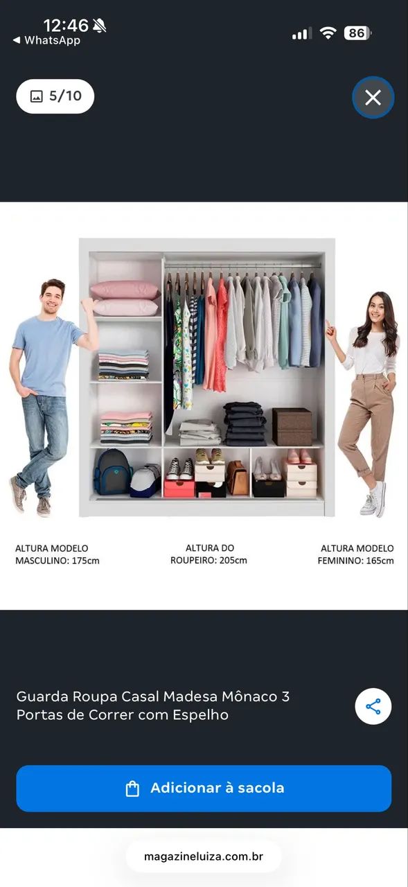 Vendo guarda roupa Madesa  - Foto 4