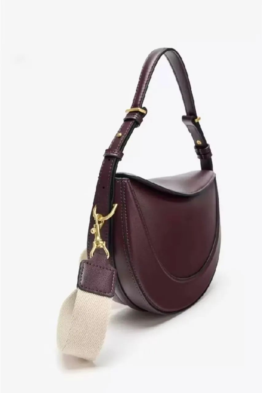 Bolsa Zara de ombro vinho - Foto 3