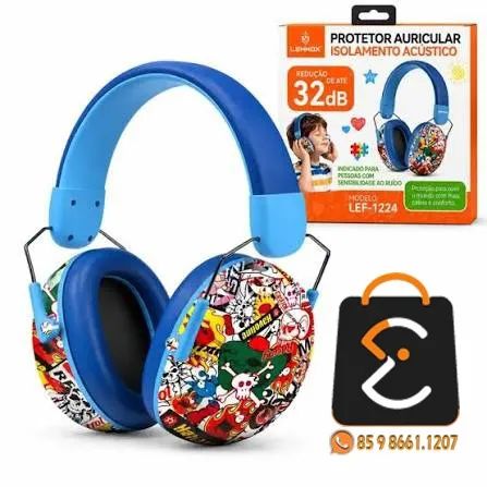 Abafador de Ruídos com Arco Ajustável Infantil 32dB LEF-1218