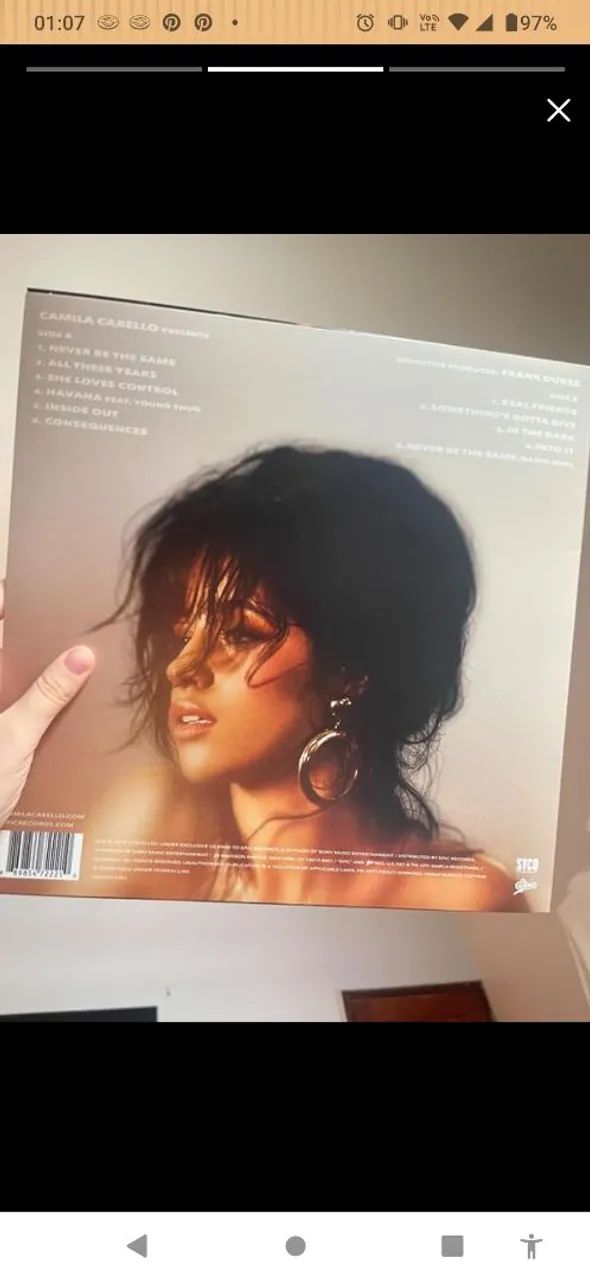 Disco de vinil camila Cabello 