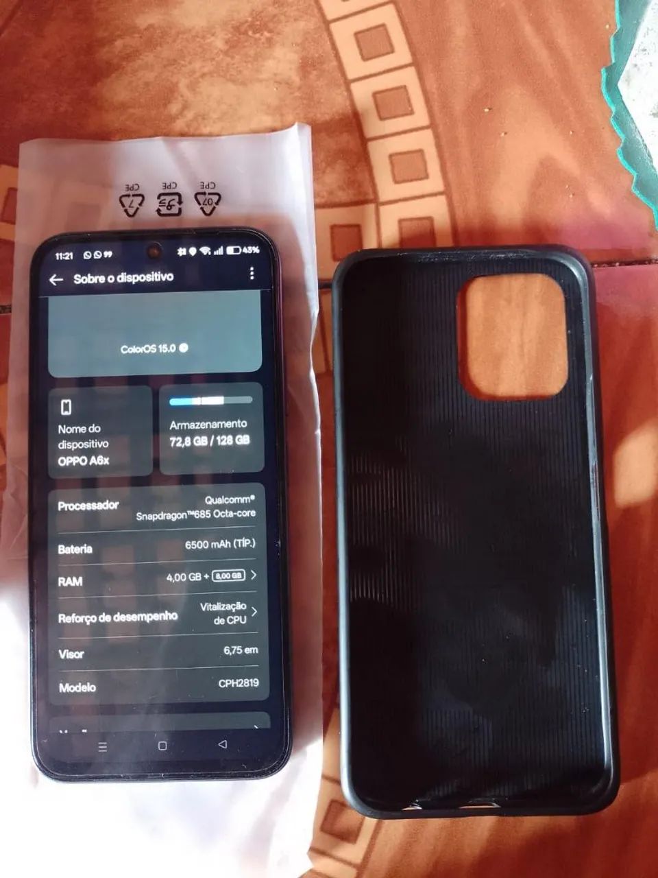 Smartphone Oppo A6x com nota fiscal. - Foto 4